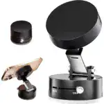 Adjustable Vacuum‑Magnetic Telescopic Car Phone Mount | Mechanical Suction Stand for All Smartphones