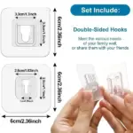Transparent Double-sided Adhesive Wall Hooks - Image 13