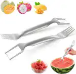✨2025 Dual-Head Watermelon Fork Slicer – 2-in-1 Stainless Steel Cutter & Fork for Easy, Fun Melon Serving - Image 7