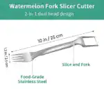 ✨2025 Dual-Head Watermelon Fork Slicer – 2-in-1 Stainless Steel Cutter & Fork for Easy, Fun Melon Serving - Image 8