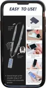 Phone Strap with Zippered Pouch - Image 5