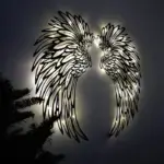 1 PAIR ANGEL WINGS METAL WALL ART WITH LED LIGHTS - Image 5