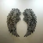 1 PAIR ANGEL WINGS METAL WALL ART WITH LED LIGHTS - Image 7