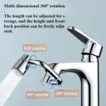 Universal sink faucet - 1080° Rotatable Faucet Aerator Extension - Image 4
