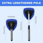 Rotating Microfiber Window Cleaner – 180° Swivel Glass Cleaning Tool - Image 6