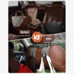 Leather Car Headrest Hook – Double Rotatable Seat Back Organizer - Image 7