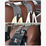 Leather Car Headrest Hook – Double Rotatable Seat Back Organizer - Image 9