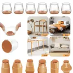 Transparent Chair Leg Floor Protectors – Silicone Furniture Pads (16/32/64 PCS)