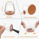 Transparent Chair Leg Floor Protectors – Silicone Furniture Pads (16/32/64 PCS) - Image 3